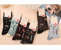 Oemen custom logo funny colourful socks Gifts polyester crew custom cute Fashion Funny Women's socks for women1