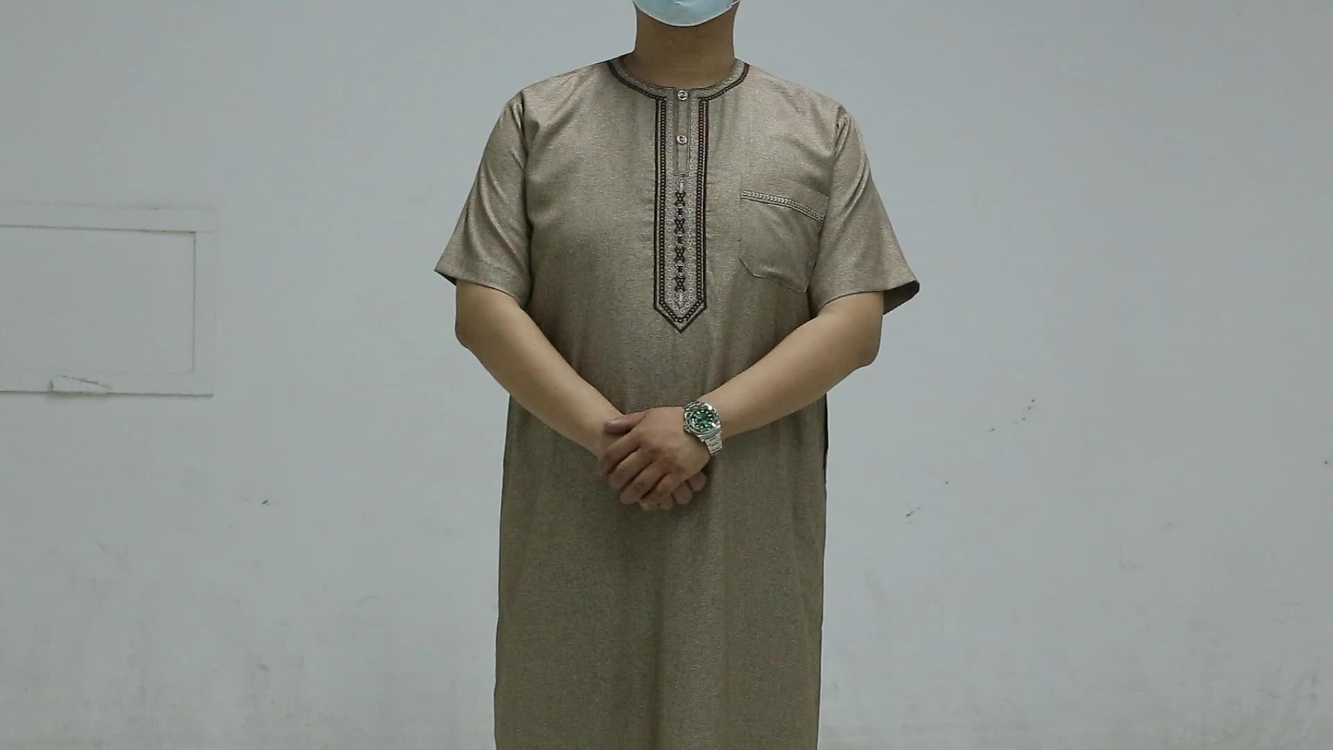 Abbigliamento islamico uomini thobe thawb jubbba arabo dubai abito musulmano abito abaya kaftan per uomini jalabiya boubou1