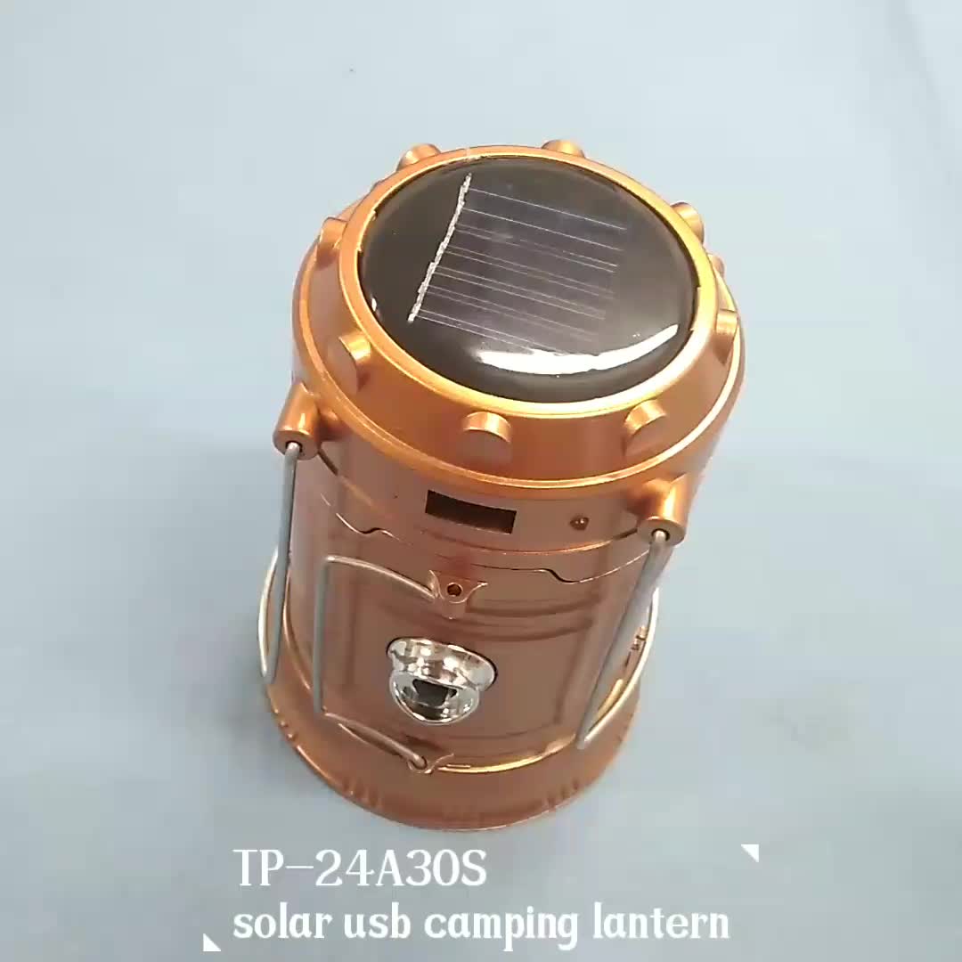 Hot Selling Solar Power Rechargeable 6 LED Pop Up Camping Lantern Outdoor Portable Camping Lighting1