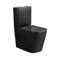 Ceramic Matte Black Square Rimless Washdown P-Trap Toilet Set with Watermark Australia1