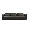 Style italien salon minimaliste grande et petite veste en bas simple combinaison décontractée simple SOFA en cuir noir