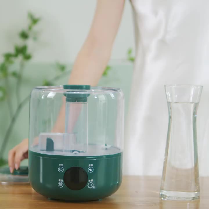 Humidificadores para el dormitorio, 3L Humidificadores de niebla ultrasónica de niebla para plantas caseras de bebé, humidificador de aire de gran capacidad que ejecuta todo D1