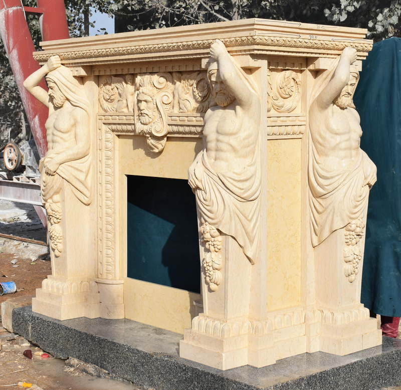 Hand Carved Marble Fireplace Sculptural Artistry Luxury Art