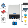 EASUN POWER 220V 230V 48V MPPT Battery Charger 120A Pure Sine Wave 8Kva 8000W Off Grid 8KW Inverter Solar Axpert MAX1