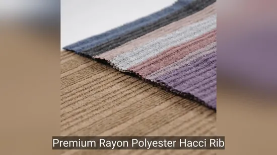 ผ้าถัก Hacci Rib โพลีเอสเตอร์เรยอนระดับพรีเมียมสำหรับเสื้อสเวตเตอร์1