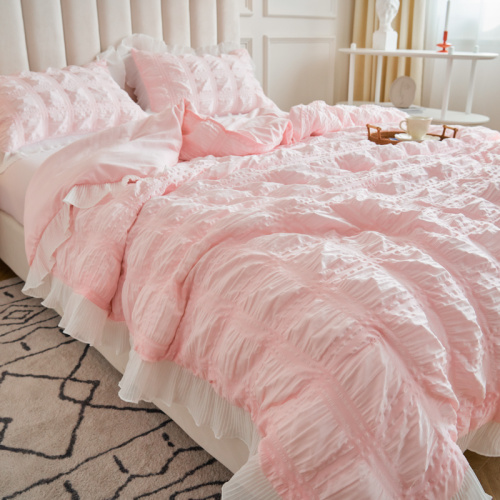 Soft seersucker Home Textile comforter BedCover Set