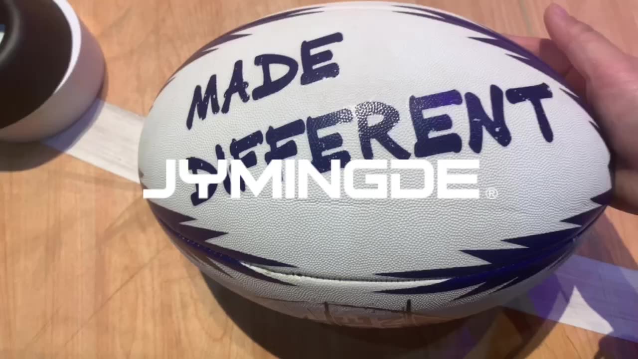 Get sedex/reach/bsci/rohs fabrik benutzerdefinierte Logo Rugby -Bälle Größe 4 Größe 51