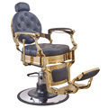 Yapin Wholesale Luxury Aluminum Frame Vintage Gold Barber Chair for Men1
