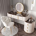 Modern White LED Light Bedroom Furniture with Optional Storage Dresser and Vanity Table Design1