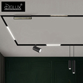 DGLUX New Tendencia Grille Adjustable Recessed Linear Moving Head 48V Magnetic Track Light System1
