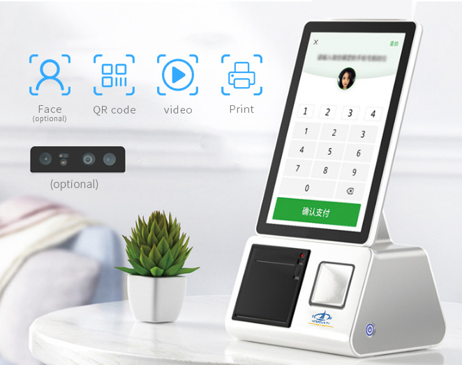10.1inch capacitive touch screen interactive restaurant self service ordering kiosk payment machine
