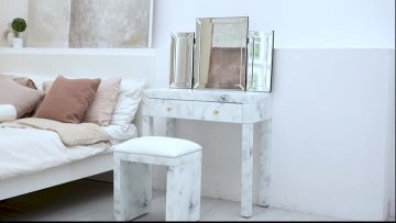 Marble patterned dressing table