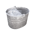 Galvanized Mop Bucket: Heavy Duty Cleaning Home Basket with Strong Handle1
