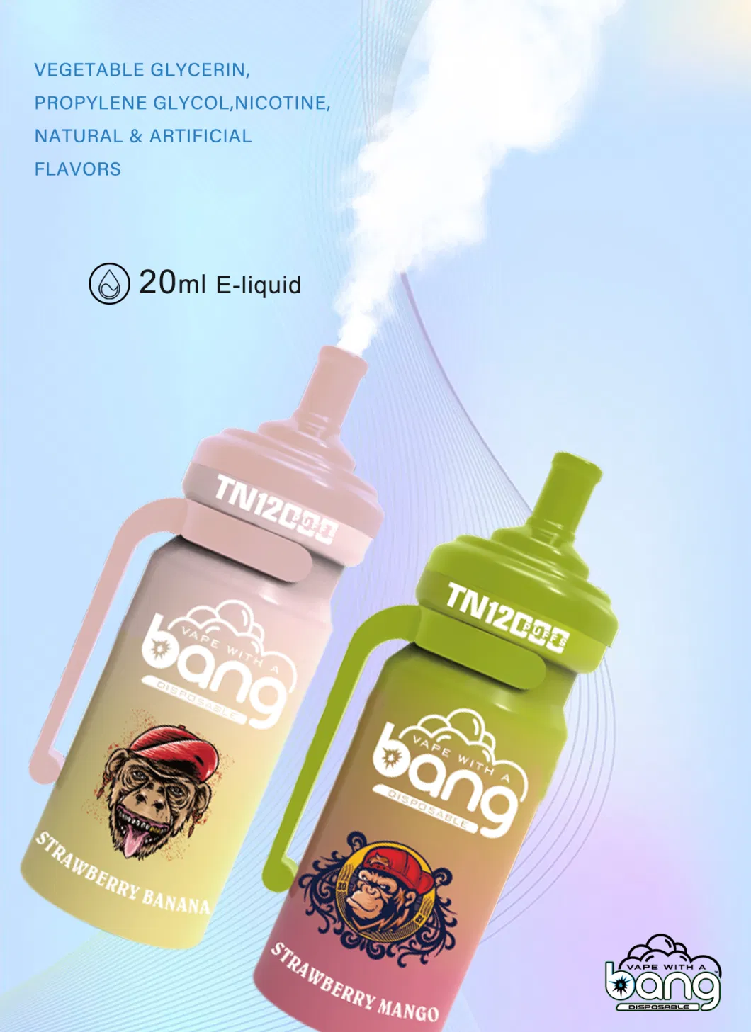 OEM επαναφορτιζόμενη έκρηξη TN12000 Puffs E-Cigarette στυλ μίας χρήσης Ρυθμιζόμενο βουνό