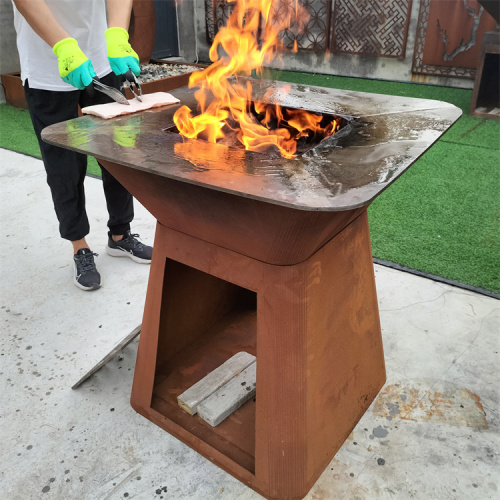 Seaside Corten Steel BBQ grill