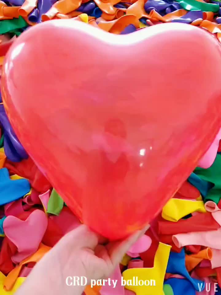 Διακόσμηση πάρτι διαφορετικά μεγέθη σχήμα καρδιάς 100% φυσικό λατέξ Ballon1