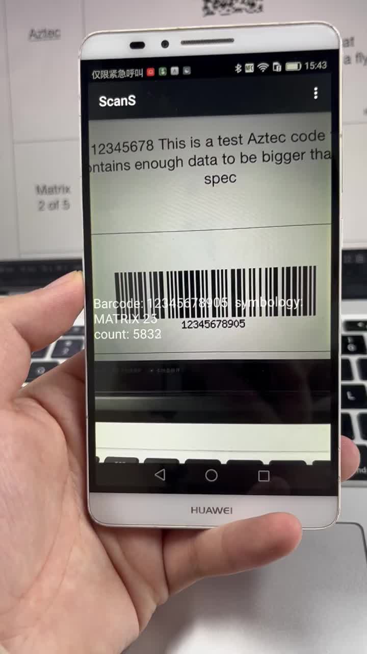 Video de escaneo de código de barras en tiempo real para Android