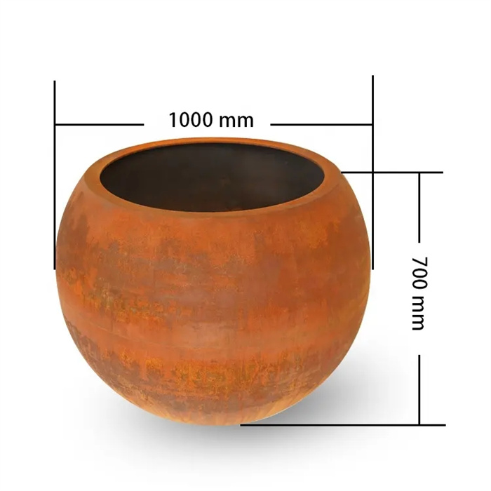 veradek corten steel planter