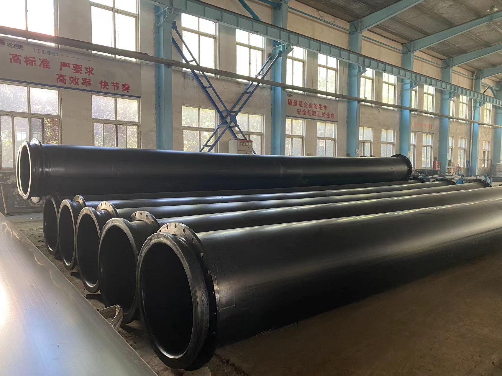 UHMWPE pipe awaiting delivery site