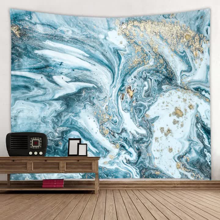 Short plush decorative tapestry