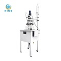 100L Miniature Single-Layer Glass Reactor Laboratory Chemical Reactor1