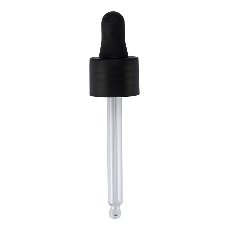 20mm matte black plastic dropper