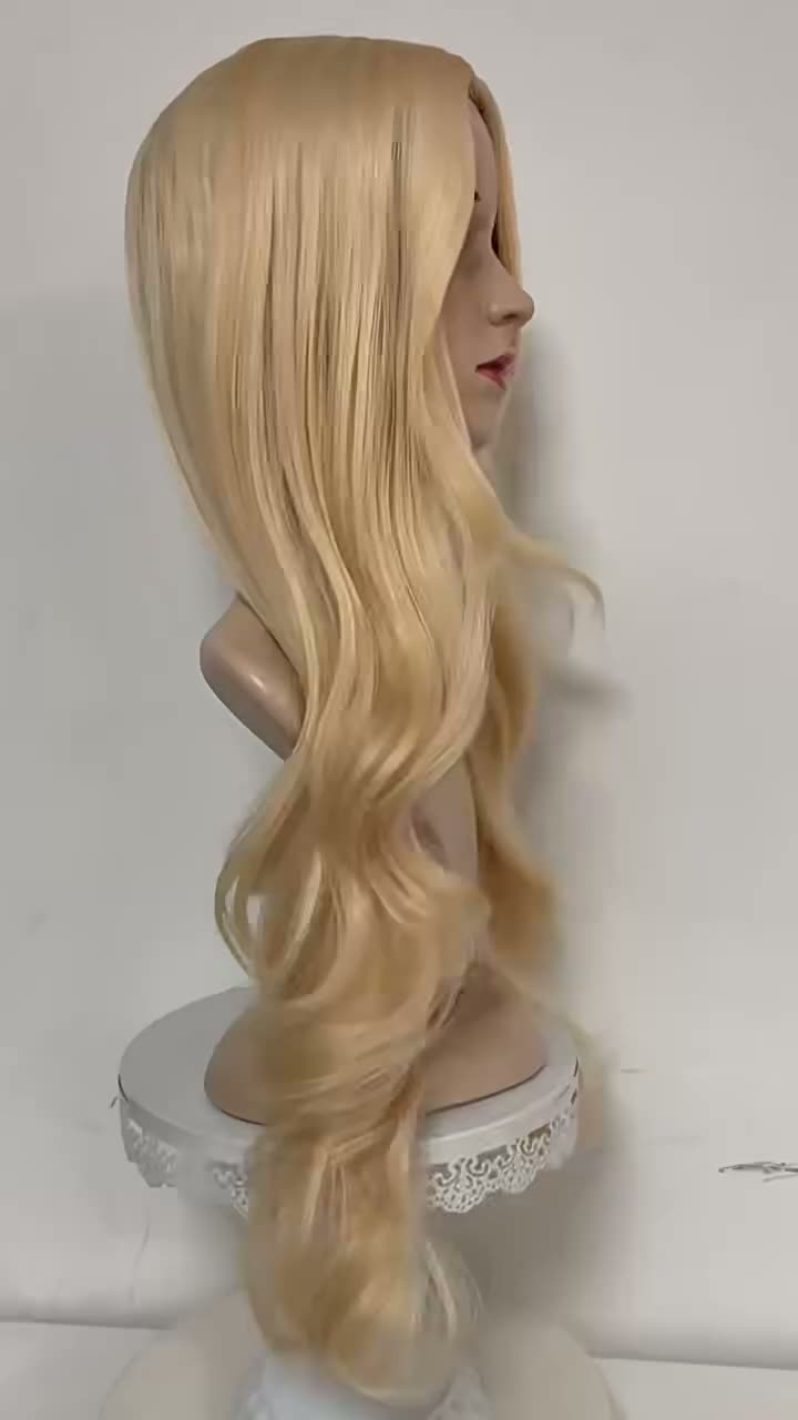 Tóc giả sóng trắng vàng