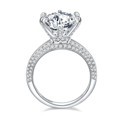 18K White Gold Plated 925 Sterling Silver Luxury Moissanite Diamond Engagement & Wedding Ring for Women1