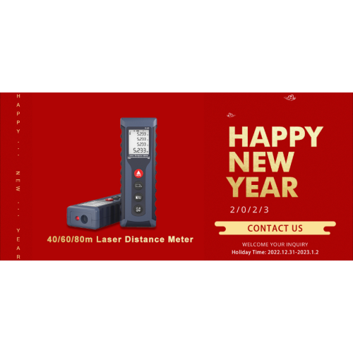 Feliz Dia de Ano Novo-Medida a laser Jrrmfg
