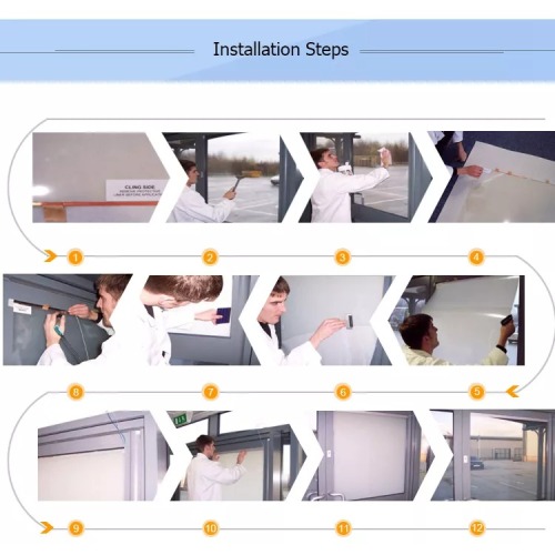 Self-adhesive dimming film installation steps