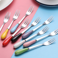 Wholesale Porcelain Handle Fruit Forks - Stainless Steel Cutlery for Household Use1