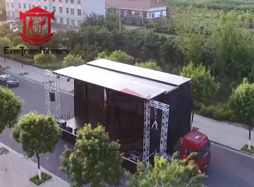 Multifunctional mobile stage truck