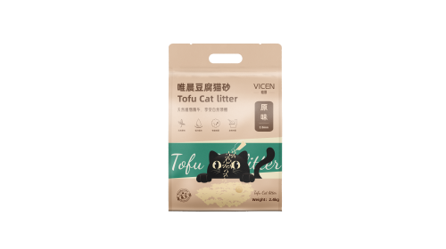 Há no mercado areia para gatos misturada com tofu e mandioca sem sabor. A maca para gatos à base de plantas torna-se uma nova escolha para os donos de animais de estimação.