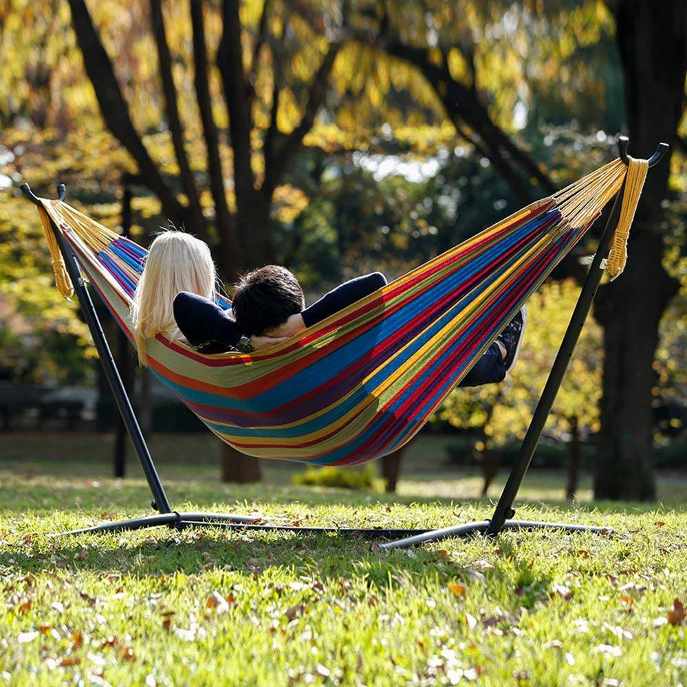 Hamaca al aire libre con soporte