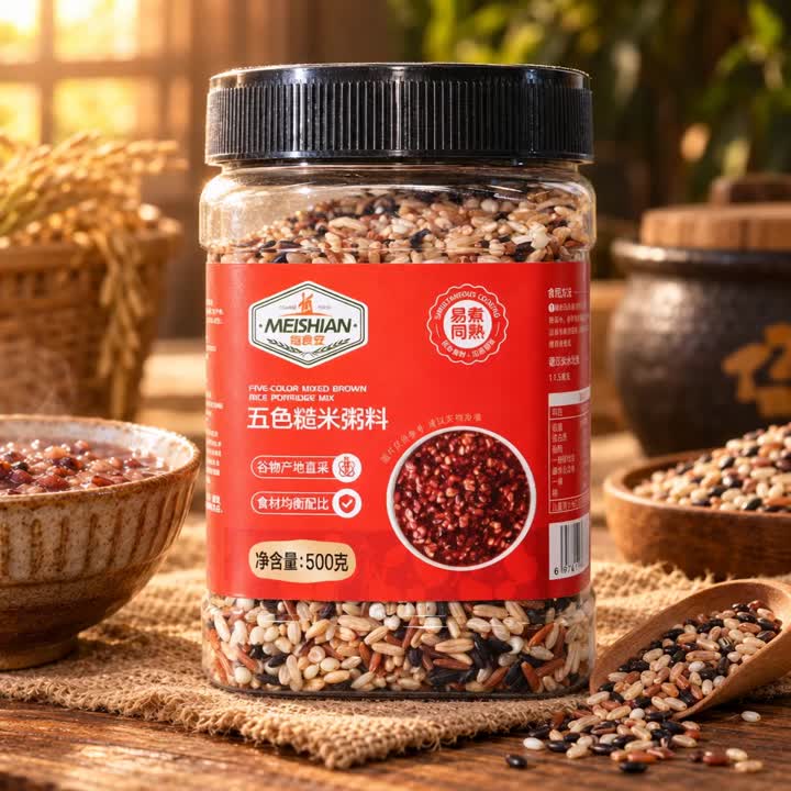 Pětibarevná směs hnědé rýžové kaše Mix 500g