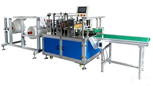 تتيح آلة تغطية أقدام الحيوانات الأليفة غير المنسوجة الإنتاج الضخم لأغطية أحذية الحيوانات الأليفة التي تستخدم لمرة واحدة