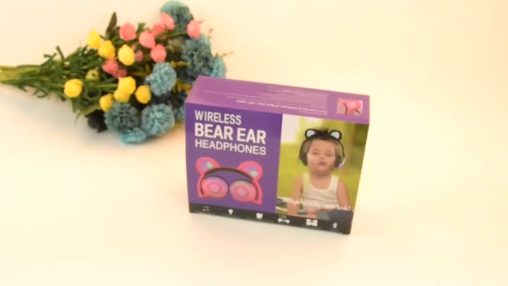 Bluetooth cute kids headset.mp4