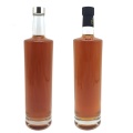 700ml custom flat shoulder screw top vodka whiskey glass bottle1