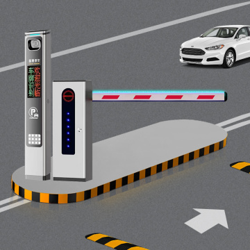 How do barrier gates and license plate recognition work together?