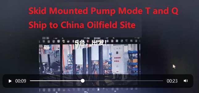 Model T and Q Skid pump sent to China Oilfiled