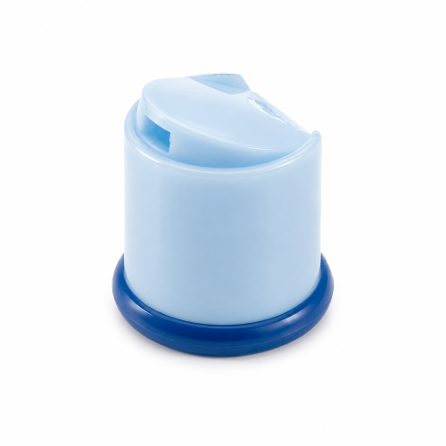 24/410 tampa superior de disco de plástico azul claro com saia