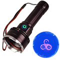 High-Power 15W USB Rechargeable UV LED 365nm Flashlight with 3 LED Lights1