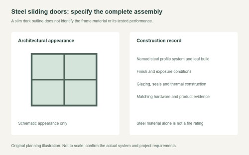 Steel Sliding Doors: Frame Construction, Finish and Evidence