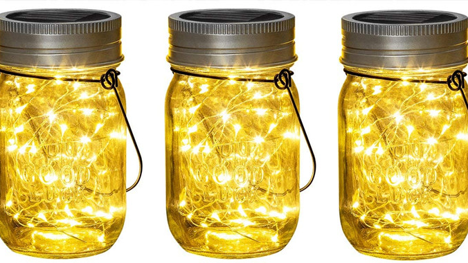 20 LED Hanging Solar Light Outdoors Solar Mason Jar Lid Fairy String Light for Christmas Patio Garden Yard and Lawn1
