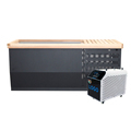 Wooden Small Mobile Ice Bath Tub with Filter and Stainless Steel Liner1