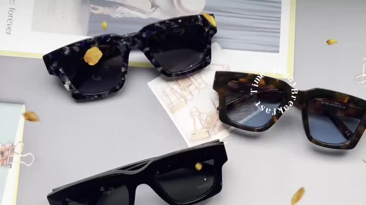 2022 Projeto de moda tons de acetato de sol dos óculos de sol