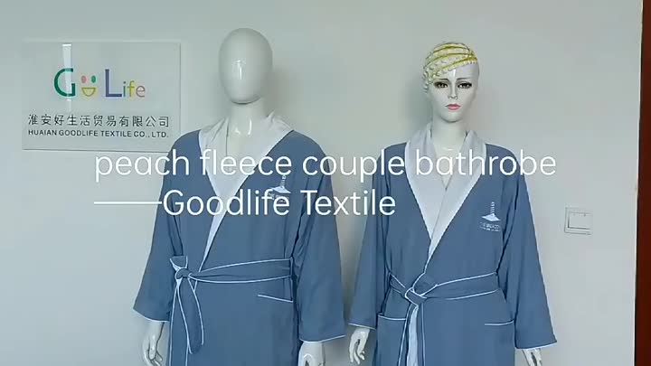 Custom Luxury Bad Robe Hotel Polyester Bademantel