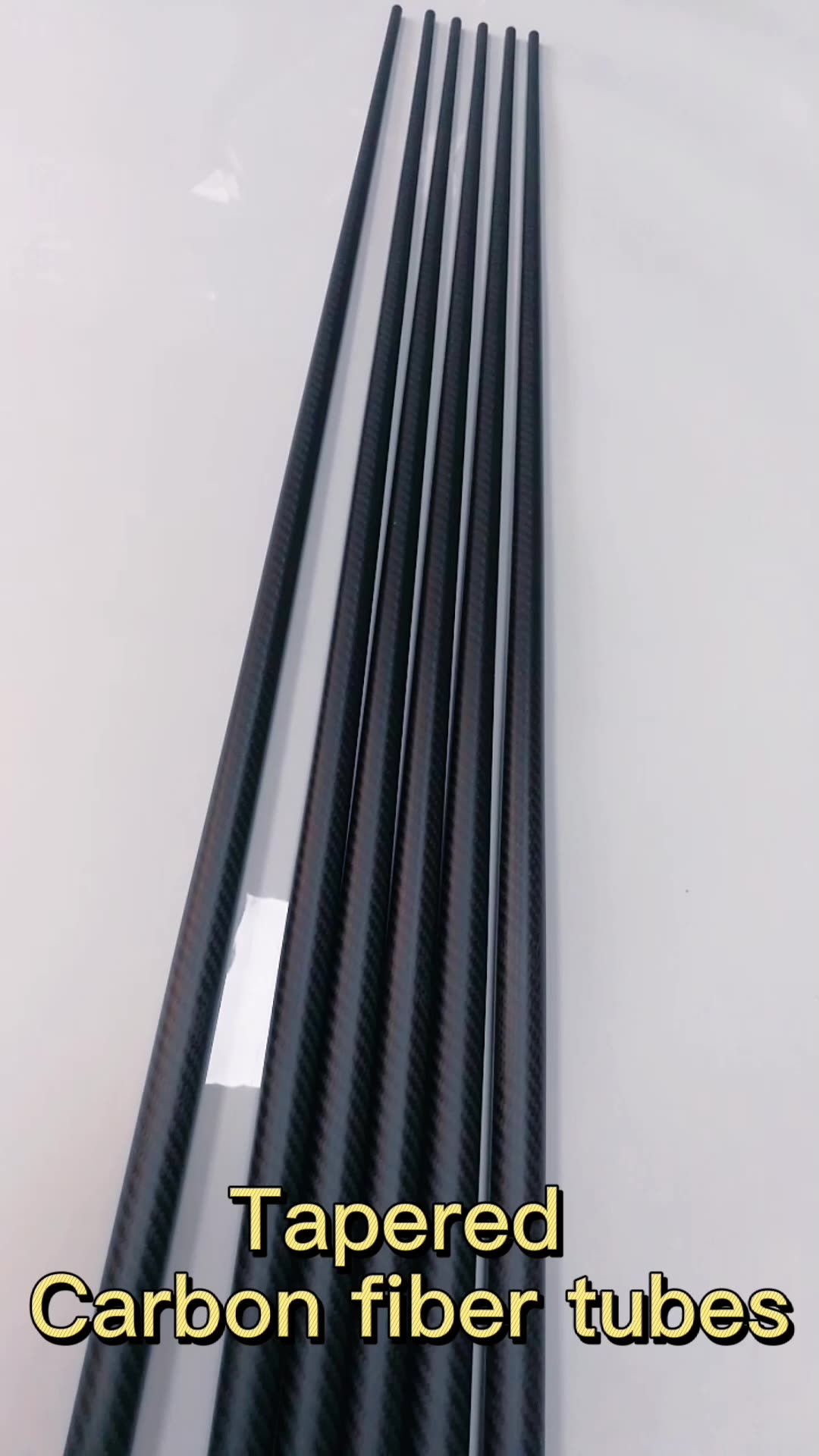 Benutzerdefinierte Größe billig verjüngter Kohlefaserkreisrohr1