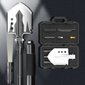 Outdoor Survival Shovel with Flashlight and Sponge Handle Cover1
