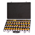 50pcs 1/4 Inch Dovetail Router Bits Kit with Aluminum Case1